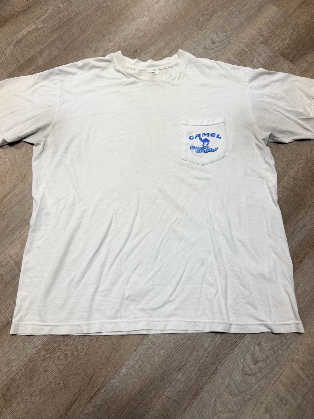 Vintage Camel cigarette Pocket Tee with Blue Logo 1996